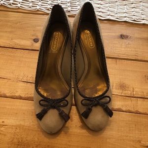 Cute Suede Coach Wedges